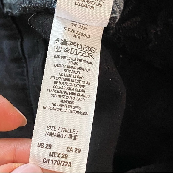Juicy Couture Black Embroidery Beads Denim Skinny Stretch Boho Cowgirl Jeans 29 - Picture 12 of 15